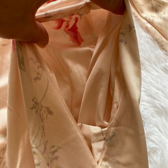 Vintage JcPenny Union Made Misses Robe Lace Trim Button Down Pockets Size Medium - Picture 7 of 15